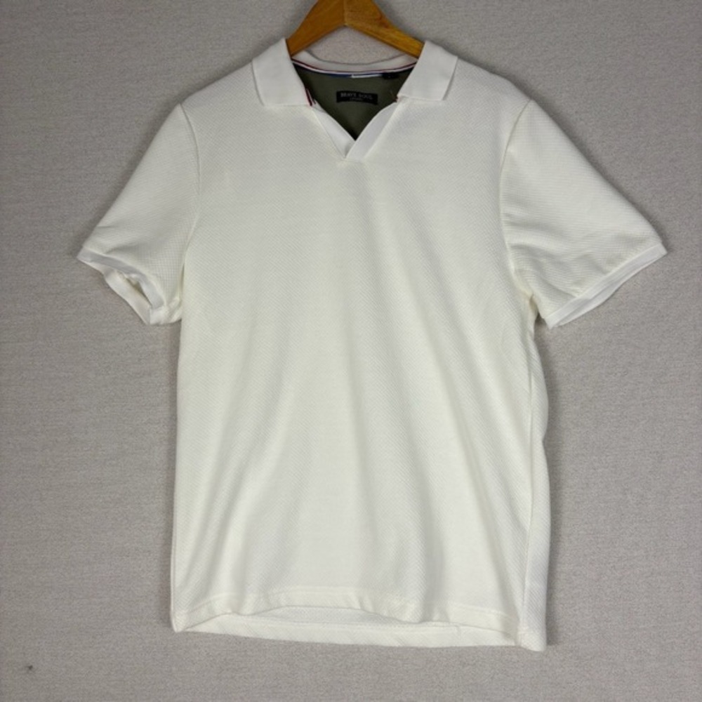 Brave Soul London Polo Shirt Mens L‎ No Button Neckline Golf Preppy